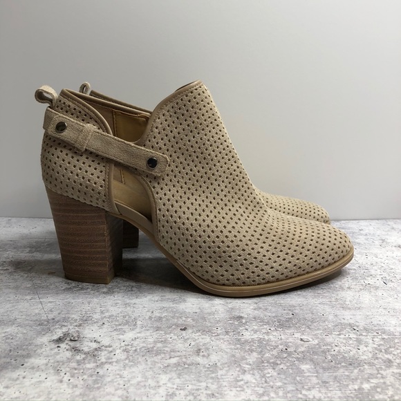 Franco Sarto Shoes - Franco Sarto Dale 2 Perforated Suede Ankle Booties